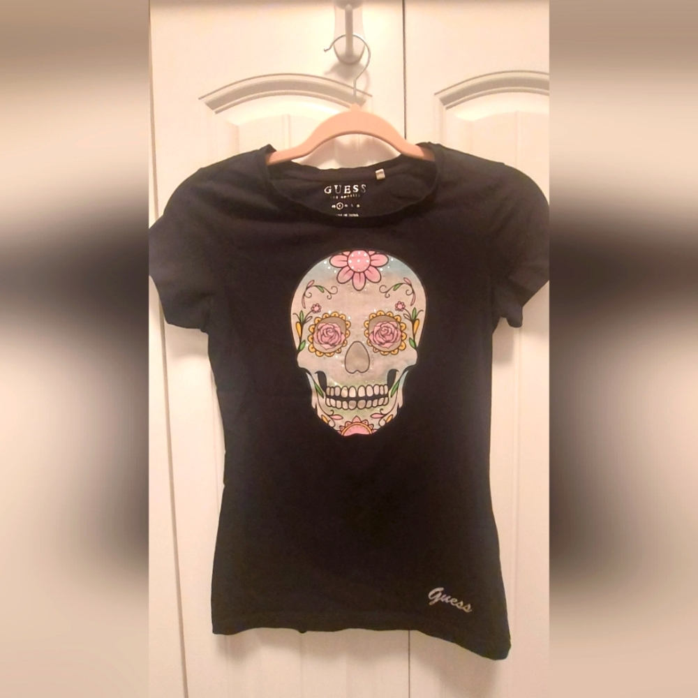 Guess Sugar Skull Tshirt
